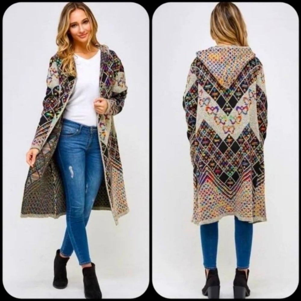 Northern Agel Multicolor Patterned Cardigan